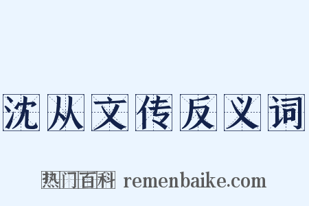 沈从文传反义词是什么意思的图片